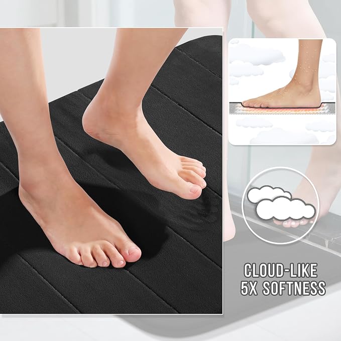 Yimobra Memory Foam Bath Mat Set 2 Piece - Image 3