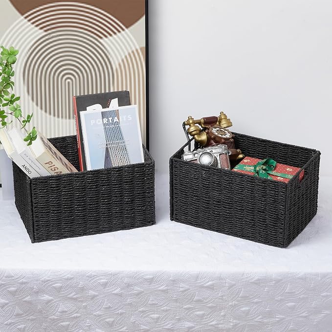 Vagusicc Wicker Storage Basket, Small Storage Baskets - Image 7