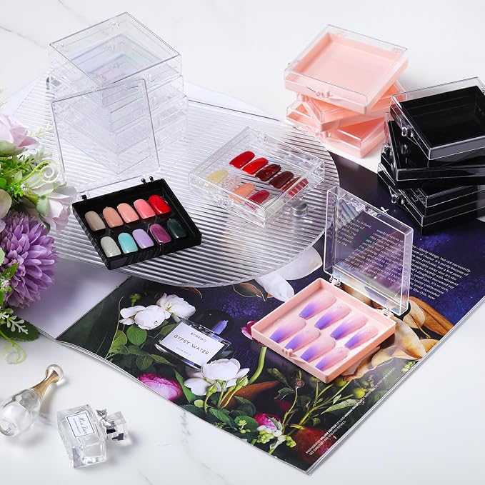 Landhoow 15 Pcs Press On Nail Boxes Nail Display Case - Image 7