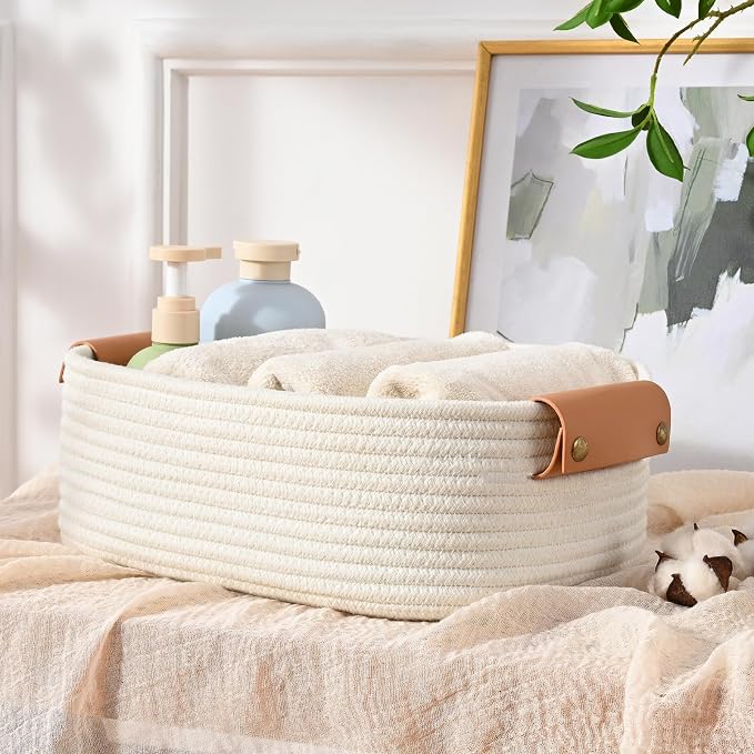 Storage Baskets for Organizing, Small Woven Basket Set of 6-4 Shelf Basket - Image 9