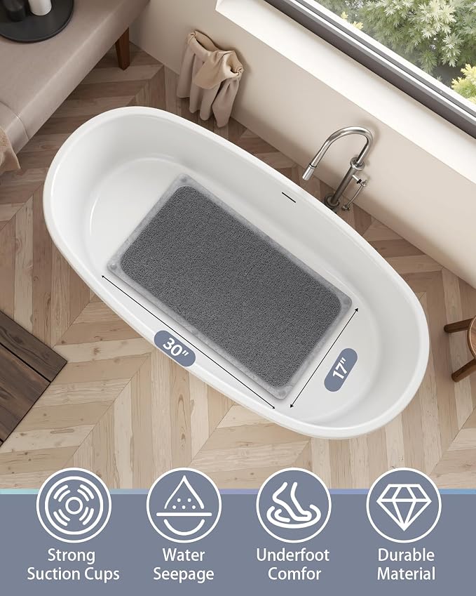 Mecko Non-Slip Shower Mat, Anti-Slip Bath Mat - Image 2