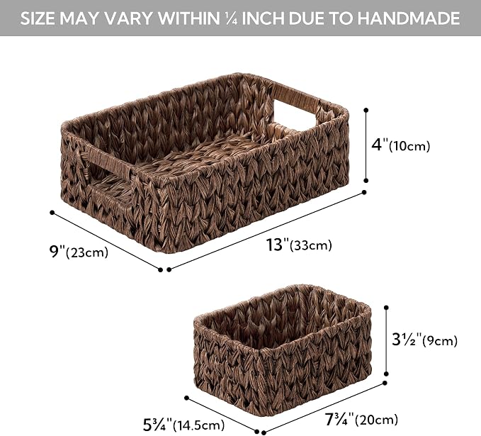 GRANNY SAYS Wicker Baskets for Organizing, Nesting Storage Baskets for Shelves - Image 4