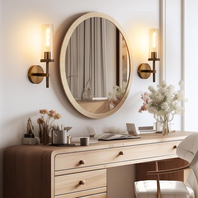 15" Knurled Bronze Hardwired Wall Sconces Set of 2, Bathroom Vanity Light - Image 6