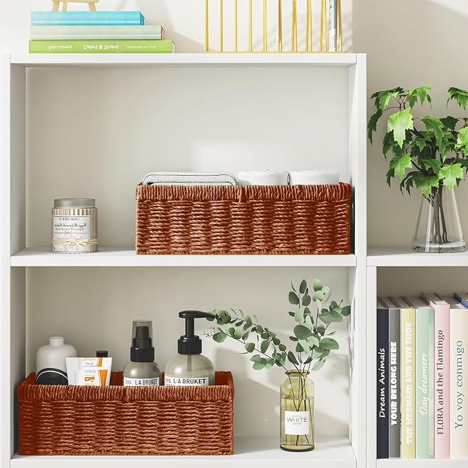 Vagusicc Wicker Storage Basket, Paper Rope Wicker Baskets - Image 3