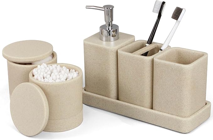 Bathroom Accessories Set, 6 Piece Bathroom Set by YMXYJM