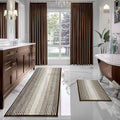 BSICPRO Bathroom Rugs and Mats Sets, 2 Piece Thick Absorbent Chenille Bath Mat by BSICPRO