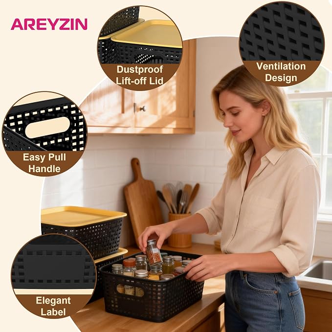 AREYZIN Plastic Storage Bins - Image 3