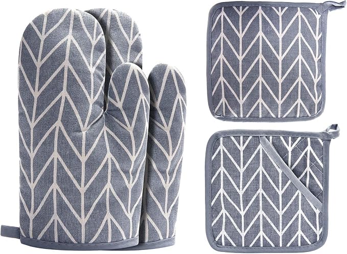 Oven Mitts and Potholders BBQ Gloves-Oven Mitts and Pot Holders Sets by Win+Change