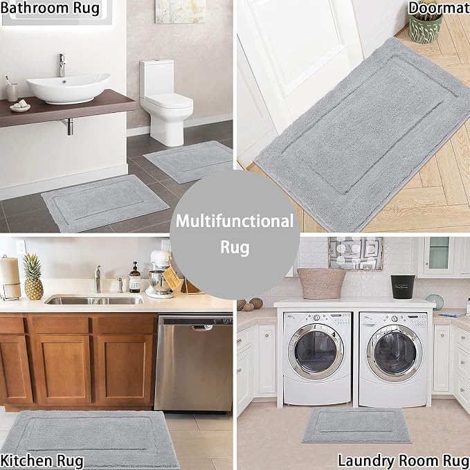 SHACOS Small Bathroom Rugs Set of 2 Pieces Bath Rugs - Image 8