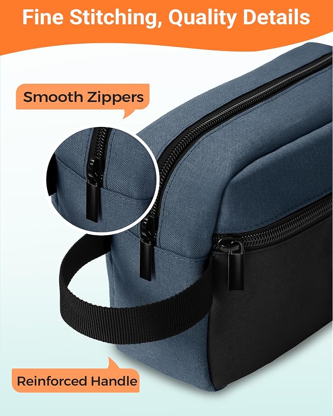 Elviros Travel Toiletry Bag for Men Hanging Toiletries Dopp Kit Small Bathroom - Image 5