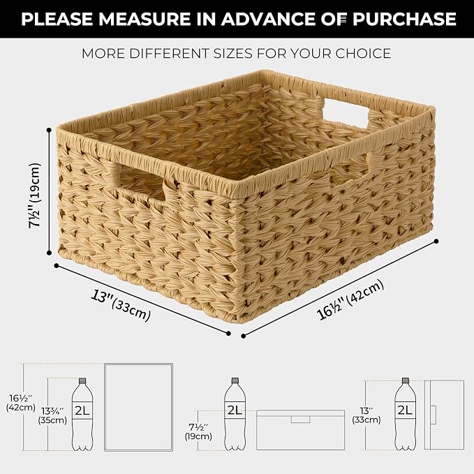 GRANNY SAYS Large Wicker Basket, Decorative Woven Basket - Image 5