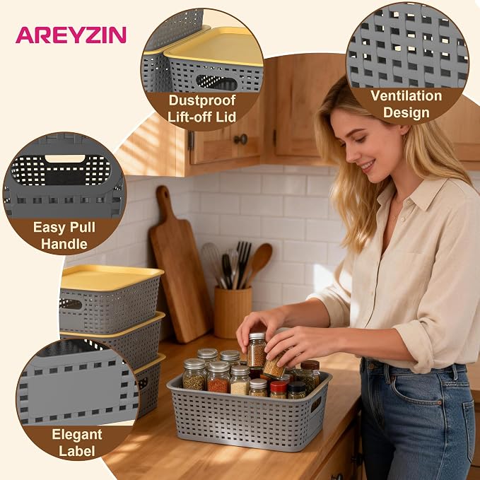 AREYZIN Plastic Storage Bins - Image 3