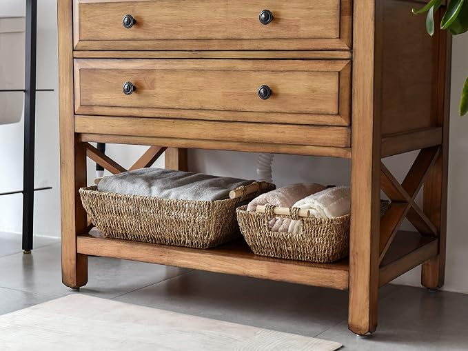 StorageWorks Hand-Woven Jumbo Storage Baskets - Image 4