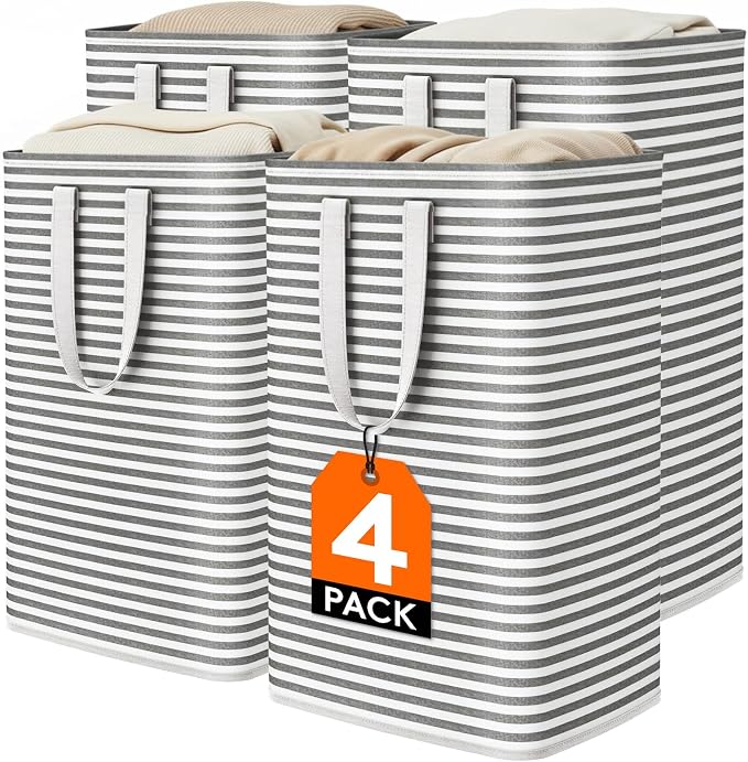 Lifewit 4 Pack Laundry Basket 80L Each, Collapsible Clothes Hamper by Lifewit