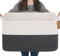 Goodpick Woven Storage Baskets for Organizing 22”x17”x12” Large Blanket Basket by Goodpick