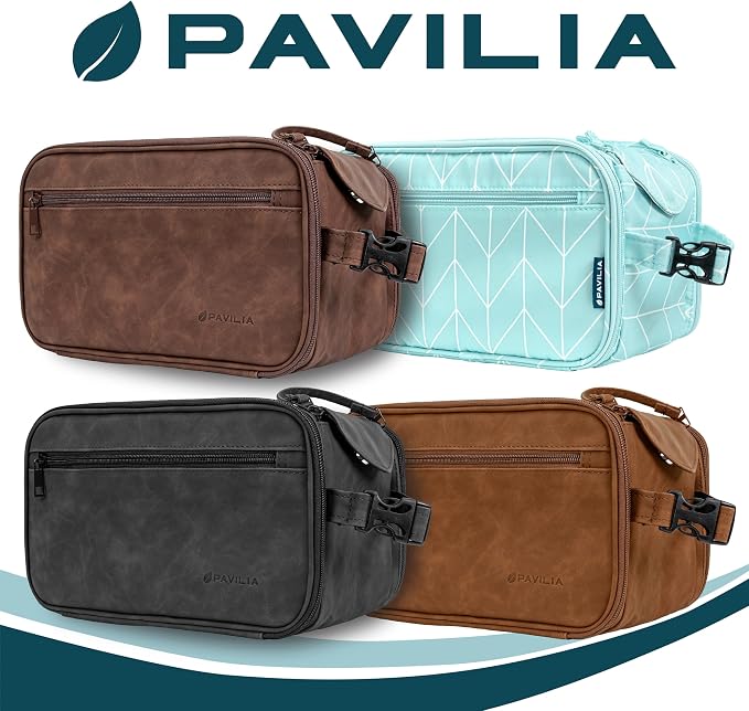 PAVILIA Large Toiletry Bag for Men Women, Mens Travel Bag Toiletries Organizer - Image 8