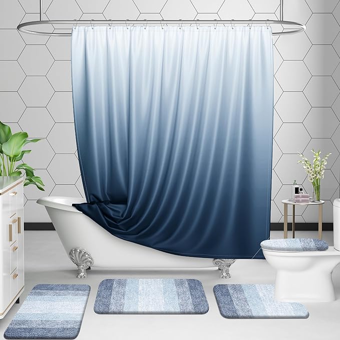OLANLY Bathroom Rug Set 2 Piece, Soft Absorbent Microfiber Bath Rug Set - Image 7
