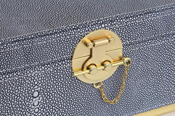 HofferRuffer Elegant Faux Leather Decorative Box, Storage Jewelry Box Organizer - Image 6