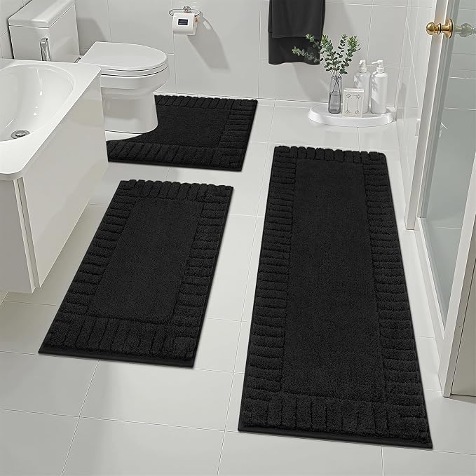 Pauwer Bathroom Rugs Sets 3 Piece Bathroom Shower Rugs by Pauwer