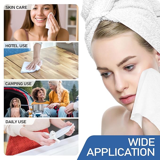40Pcs Premium Disposable Compressed Face Towels Tablets Large Size Extra Thick - Image 5