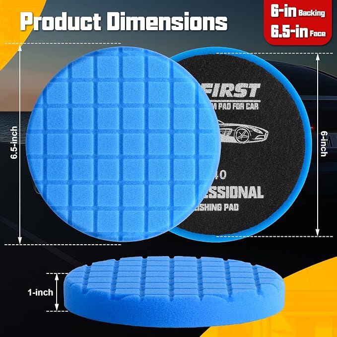 6 PCS Buffing Pads, Polishing Pad Kit 6.5 Inch Face - Image 2