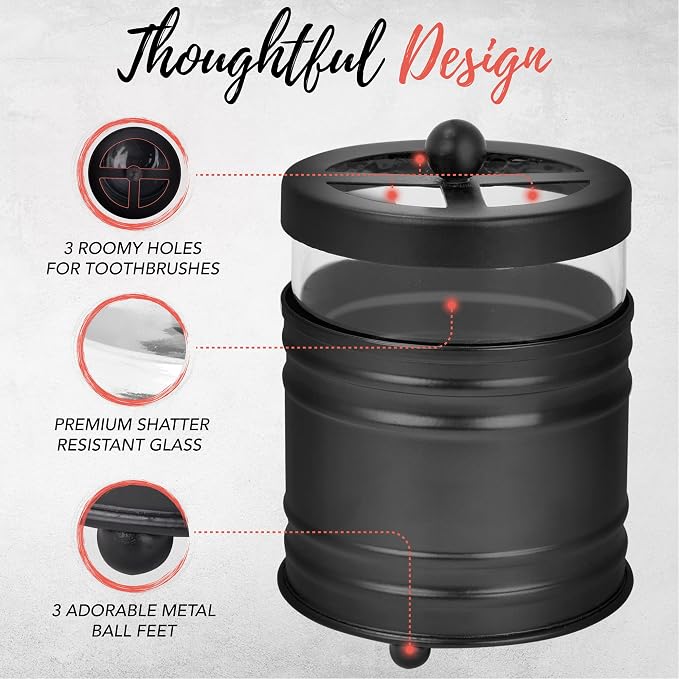 Autumn Alley Farmhouse Matte Black Bathroom Accessories Set - Image 5