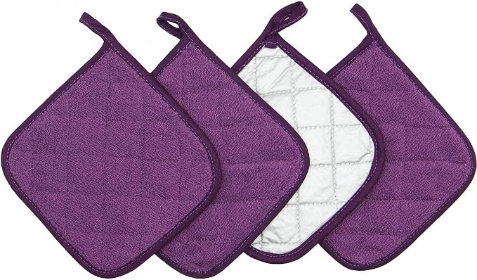 Cotton Pot Holders Cotton Made Machine Washable Heat Resistant Everyday Kitchen by GQZLUCK