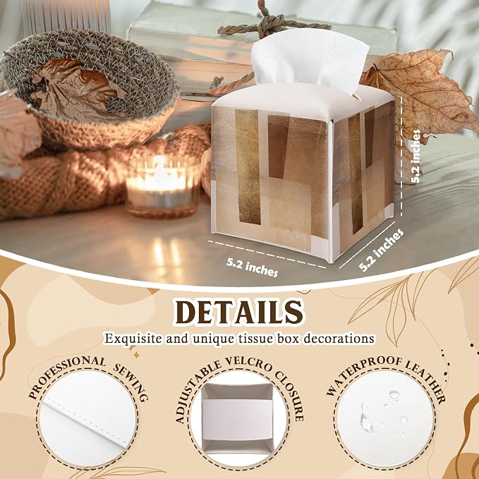 Vintage Geometry Design Tissue Box Cover - Image 2
