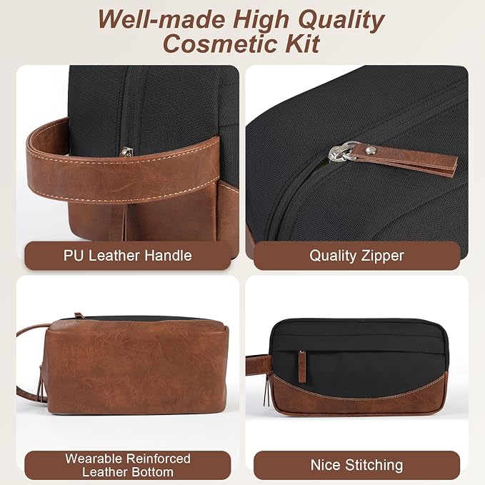 Travel Toiletry Bag for Men, Hanging Toiletry Organizer, Water Resistant - Image 3