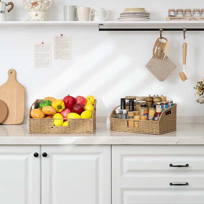 StorageWorks Pantry Baskets for Organizing, Paper Rope Storage Baskets for - Image 8