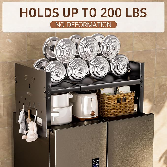 Adjustable Top Storage Shelf for Refrigerator or Washer, Dryer Countertop - Image 3