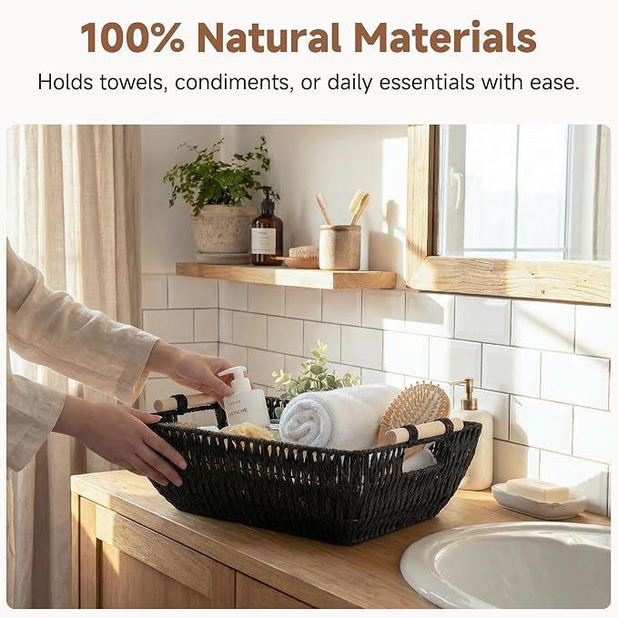 StorageWorks Large Wicker Storage Basket - Image 4