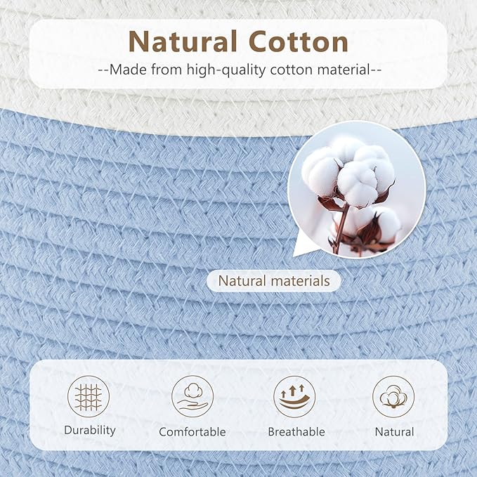 Cotton Rope Storage Basket, Woven Basket - Image 2