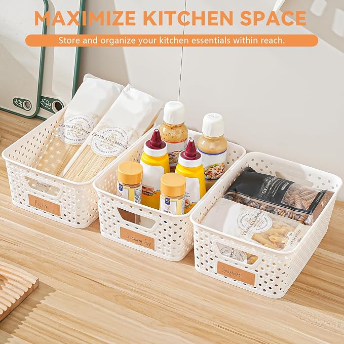 12 Pack Plastic Storage Baskets - Image 2