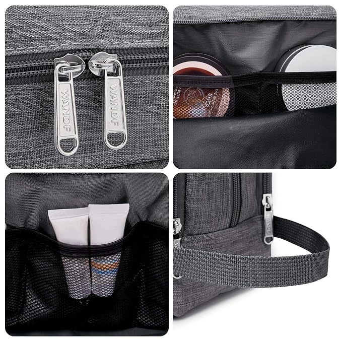 Toiletry Bag for Men Hanging Dopp Kit Water Resistant Shaving Bag Small - Image 4
