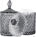 rejomiik 2 Pack Qtip Holder Glass Apothecary Jars by rejomiik