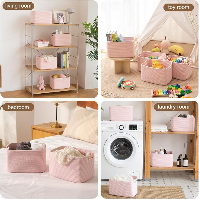 Storage Baskets for Organizing, Woven Decorative Baskets for Shelves - Image 5