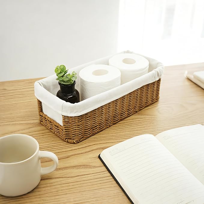 YRMT Rattan Toilet Tank Basket Toilet Paper Storage Baskets - Image 4