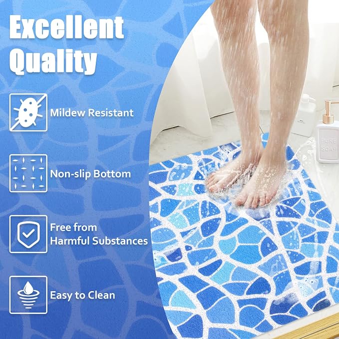 Shower Mat Bathtub Mat Non-Slip: 24x32 Inch, Soft Comfort Bath Mat - Image 6