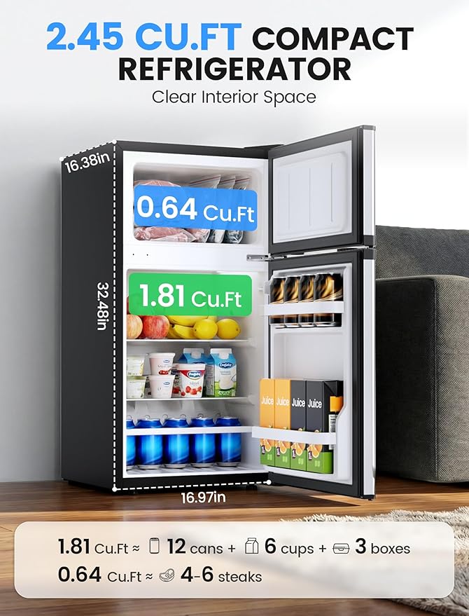 COWSAR 2.5 Cu.Ft Dorm Fridge - Image 2