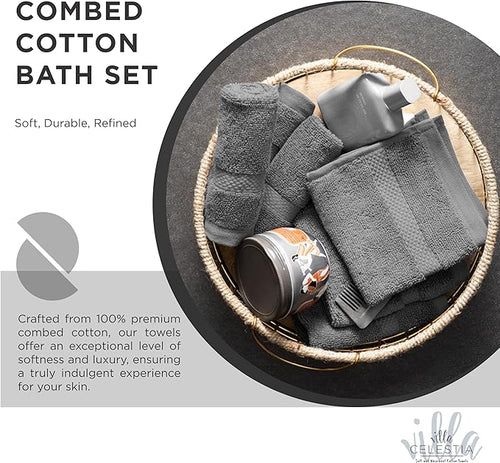 100% Cotton Bath Towel Set of 12-4 Bath Towels, 4 Hand Towels, 4 Wash Cloths - Image 2