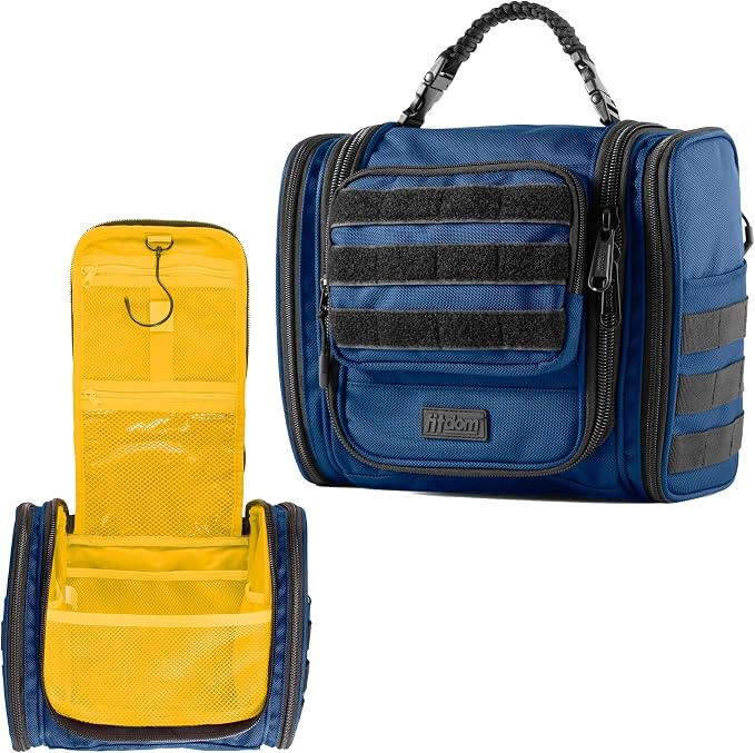 Fitdom Tactical Hanging Toiletry Bag Dopp Kit by Fitdom
