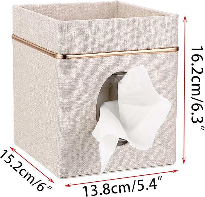 Sumnacon Linen Square Tissue Box Cover - Image 6