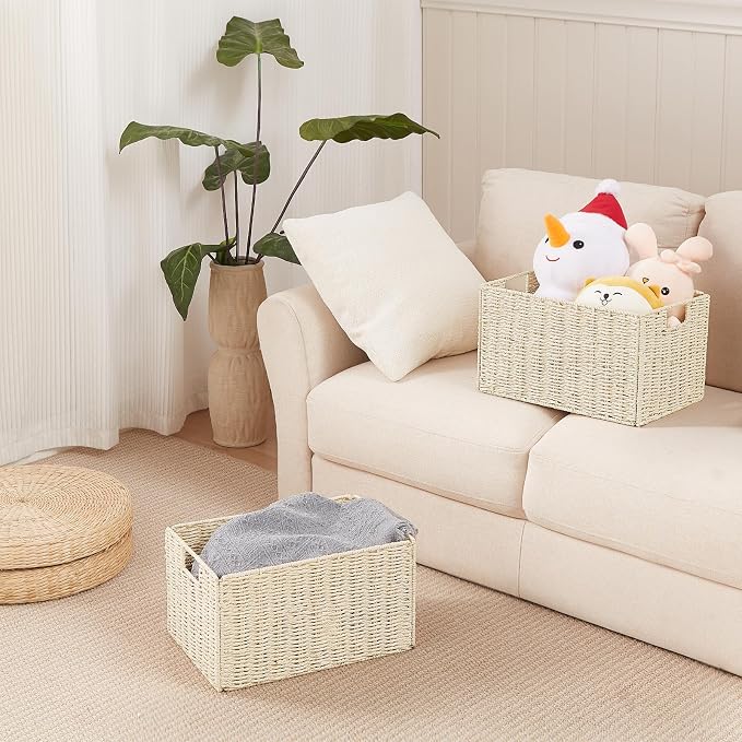 Vagusicc Wicker Storage Basket, Small Storage Baskets - Image 5