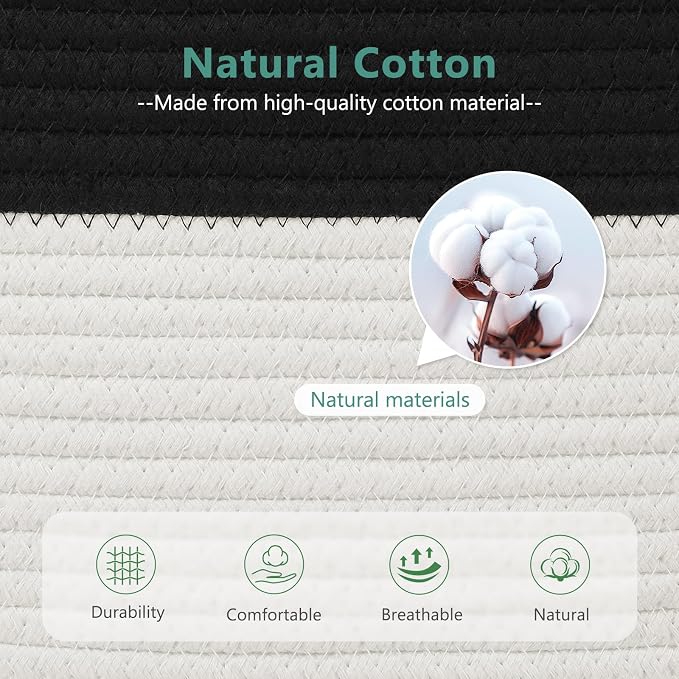 Cotton Rope Storage Basket, Woven Basket - Image 2