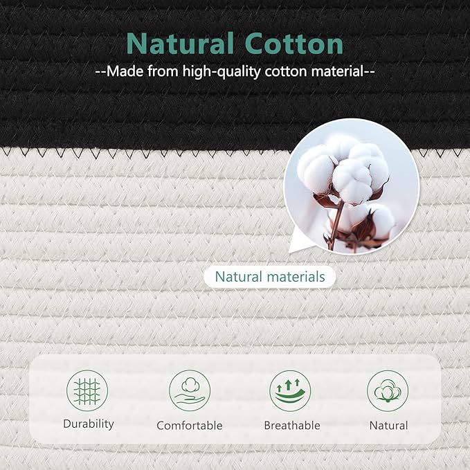Cotton Rope Storage Basket, Woven Basket - Image 2