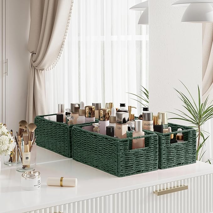 Vagusicc Wicker Storage Basket, Small Storage Baskets - Image 2