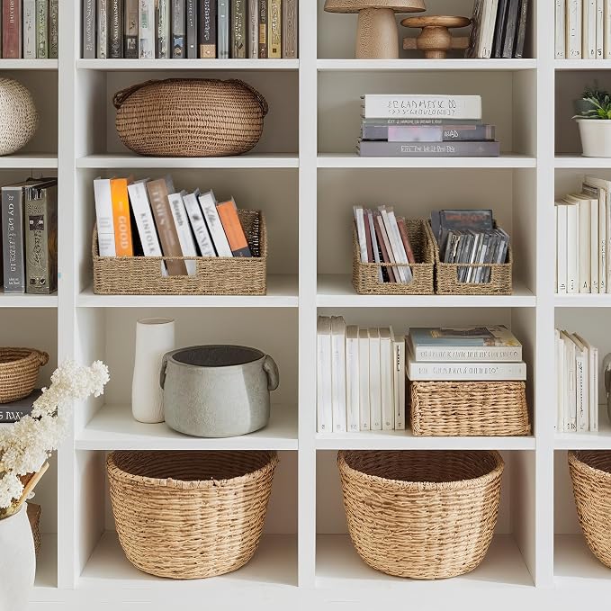 StorageWorks Seagrass Pantry Storage Baskets, Wicker Baskets - Image 6