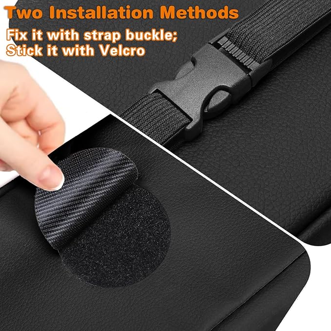 Large Car Tissue Holder for 120 Standard Tissues, Premium PU Leather Tissue - Image 5