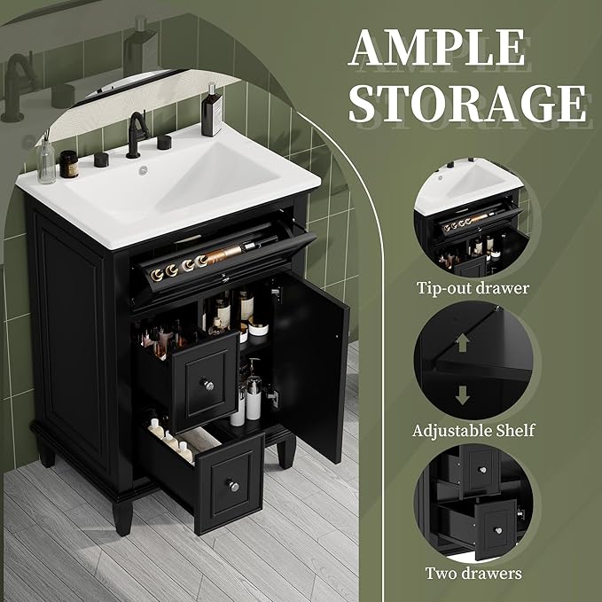 Harper & Bright Designs 24" Bathroom Vanity - Image 5